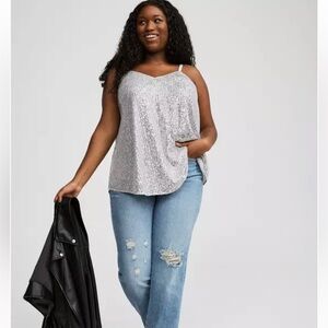 Torrid Sophie Sequin Swing Cami Tank Size 1X (14/16)